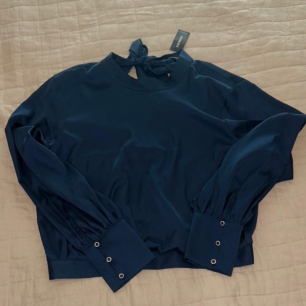 Elegant Navy Blouse by Express